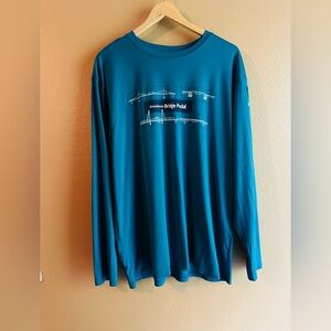 Teal Long Sleeve Graphic Shirt